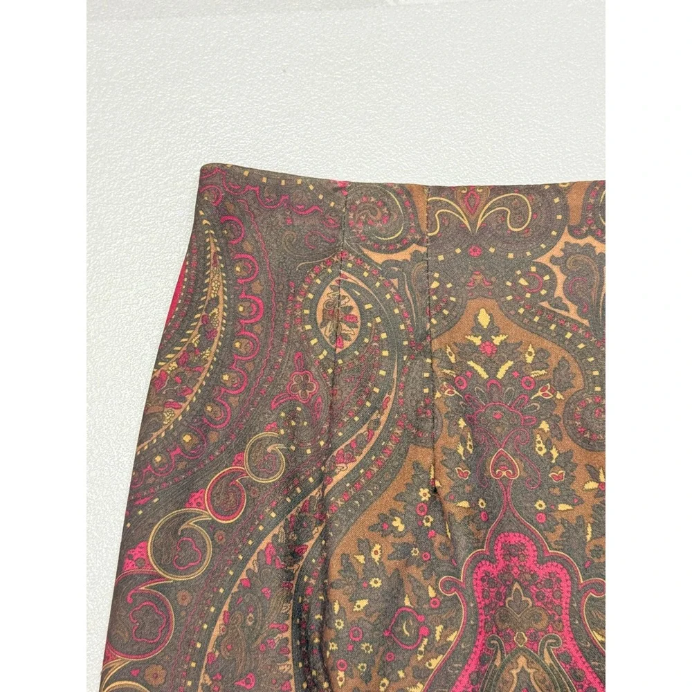 Vtg 90s Maxi Skirt Womens sz 14 Brown Paisley Practical Magic Phoebe office